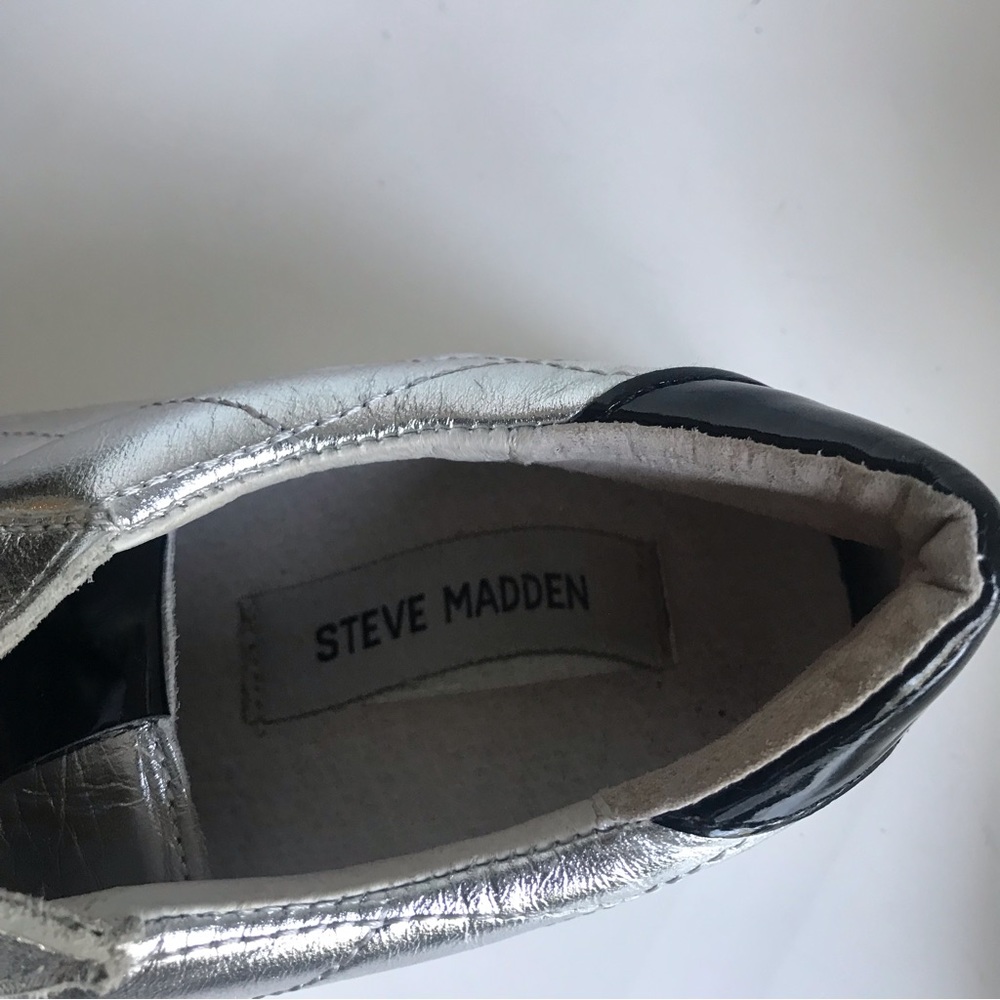 Steve Madden Quilted Metallic Sneakers Shoes. Size 9 - Picture 11 of 14